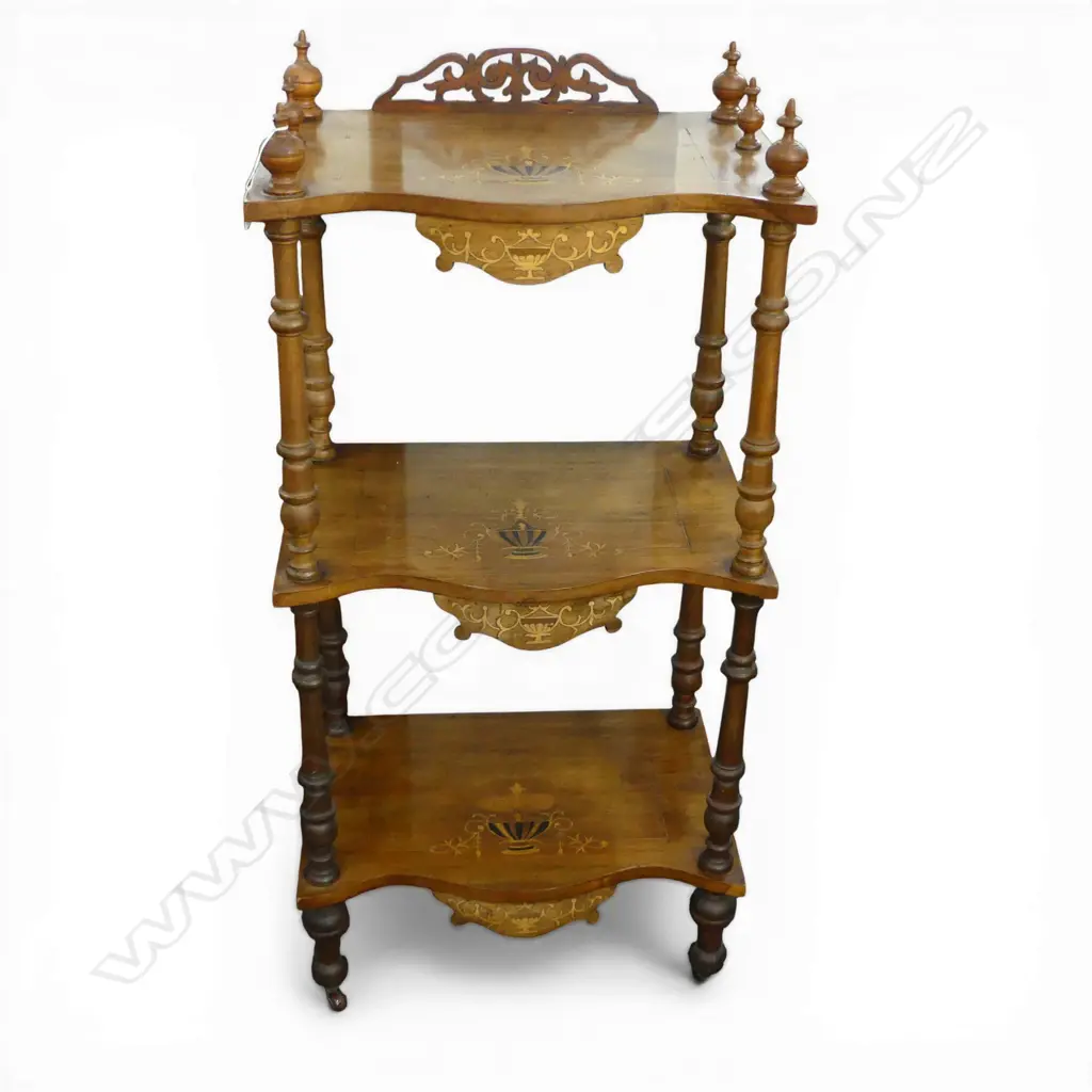 3 TIER MAHOGANY WHAT NOT 510x350x1050mm Image 1++
