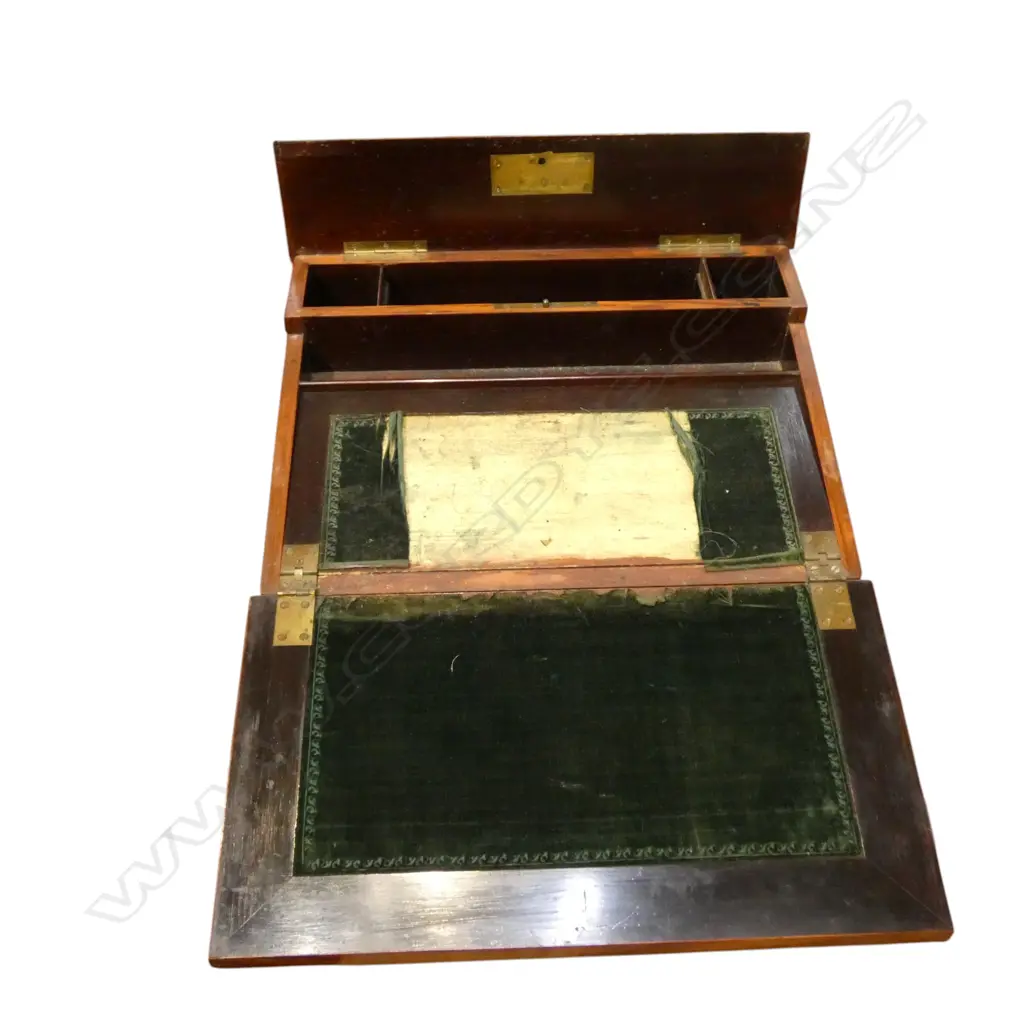 ANTIQUE INLAID WRITING SLOPE W.335mm Image 1++