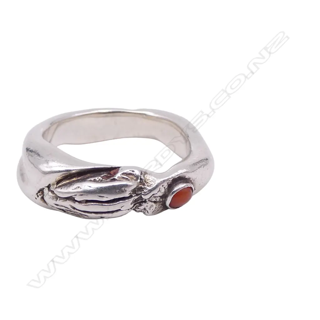 GEORG JENSEN Ole Kortzau STG SILVER RING #363 8.6gms Image 1++