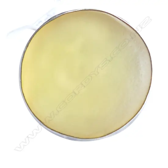 ILSE MARIE ERL DESIGNER RING silver & glass over gold leaf 24.67gms