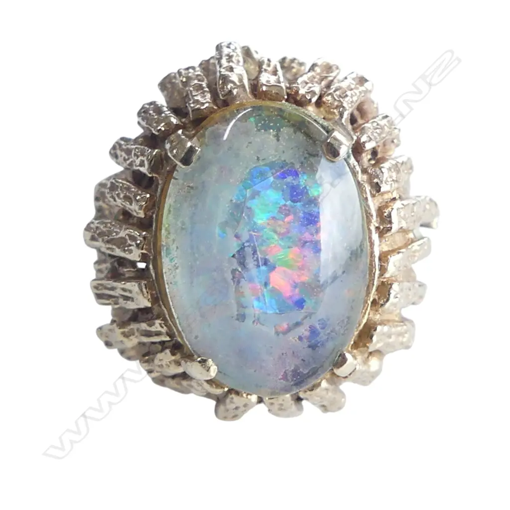 9ct GOLD & OPAL RING 8.21gms A/F OPAL SIZE L Image 1++