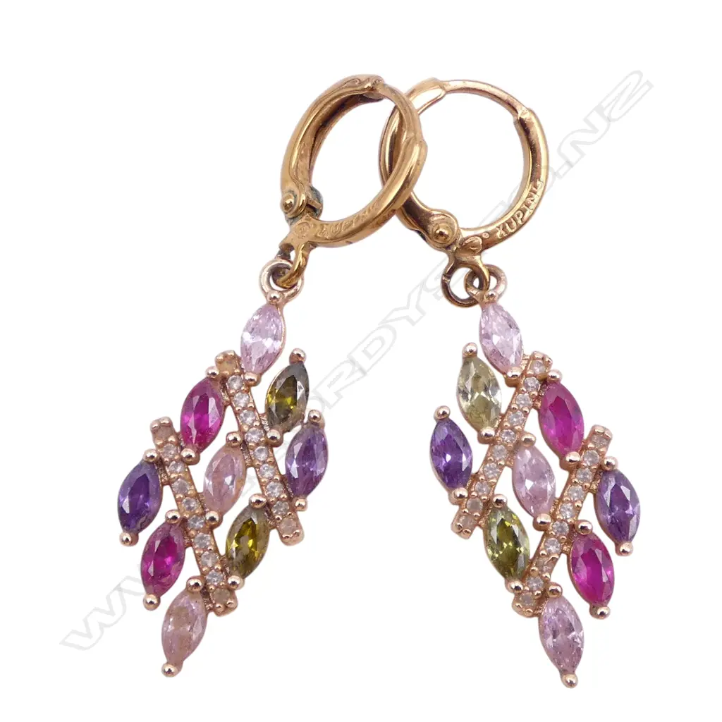 PR MULTI COLOUERED GEMSTONE EARINGS Image 1++