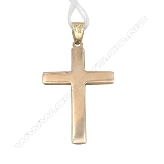 9CT CROSS PENDANT 30x20mm 1gm
