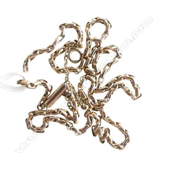 c1900 9ct ROSE GOLD NECK CHAIN L.440mm. 4gms