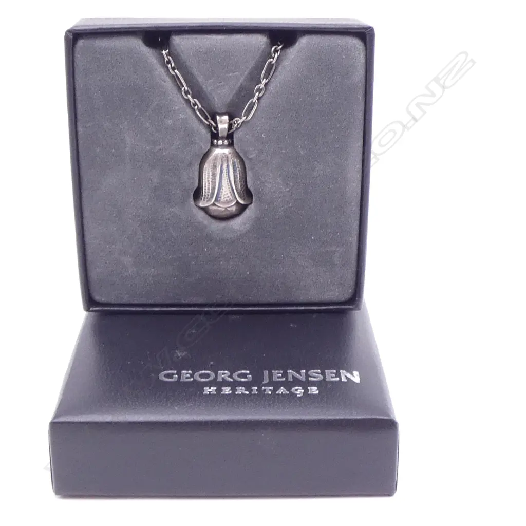 GEORG JENSEN STG SILVER HERITAGE PENDANT NECKLACE 2007 14.6gms, BOXED Image 1++
