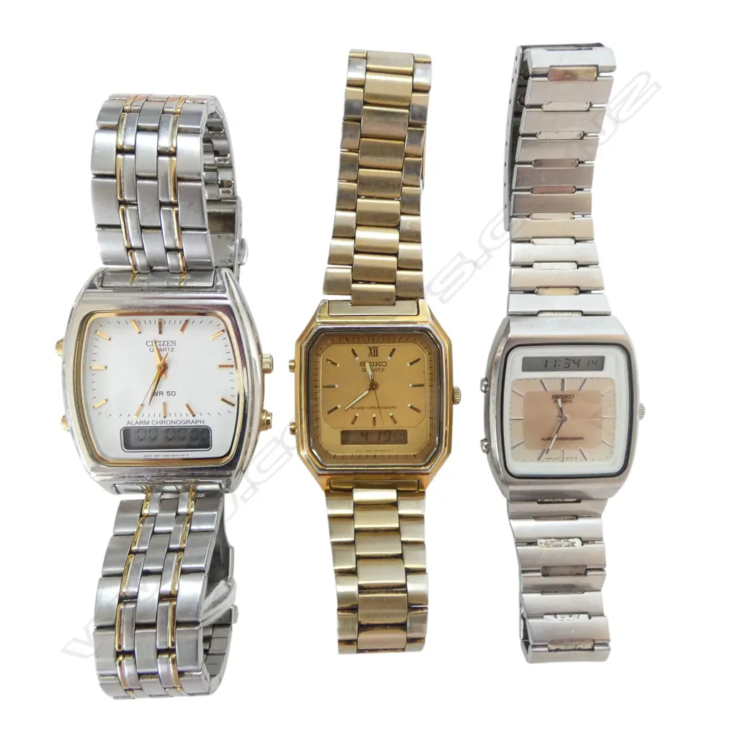 3 WRIST WATCHES; 2 SEIKO, 1 CITIZEN Image 1++