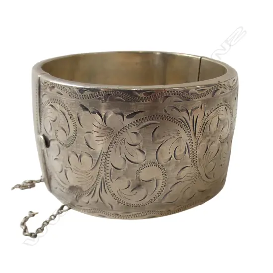 STG SILVER BANGLE, B'HAM 1921 57gms