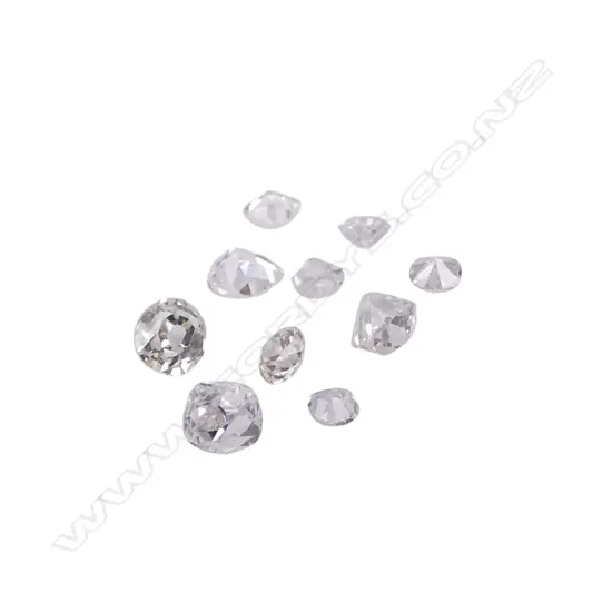 10 x loose OLD CUT DIAMONDS TDW. 0.60ct