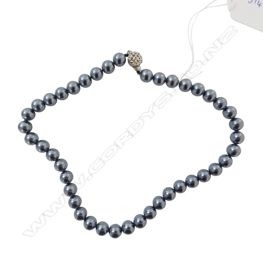 FAUX BLACK PEARL NECKLACE L.440mm Image 1++