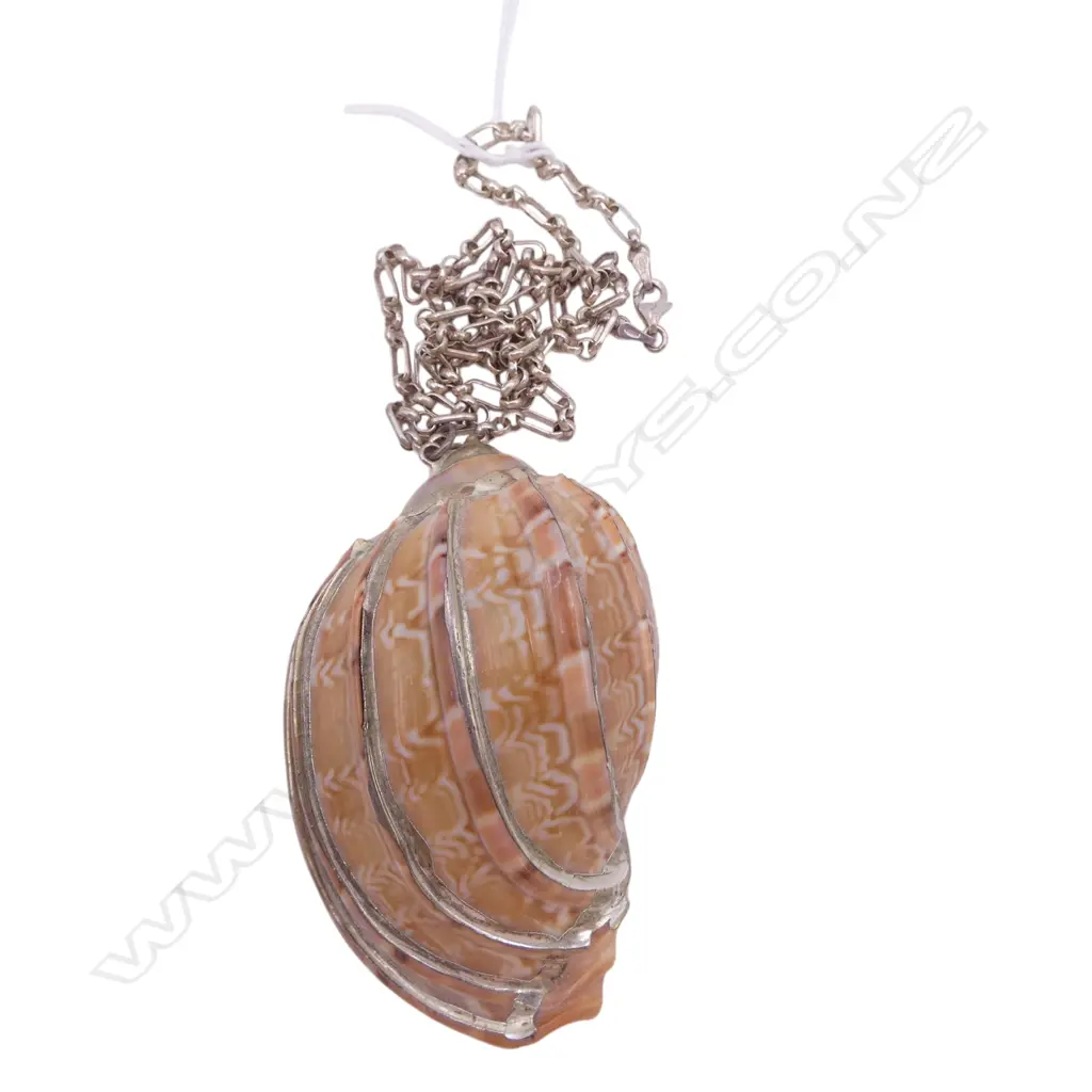 S/SILVER CHAIN 10GMS WITH SHELL PENDANT Image 1++