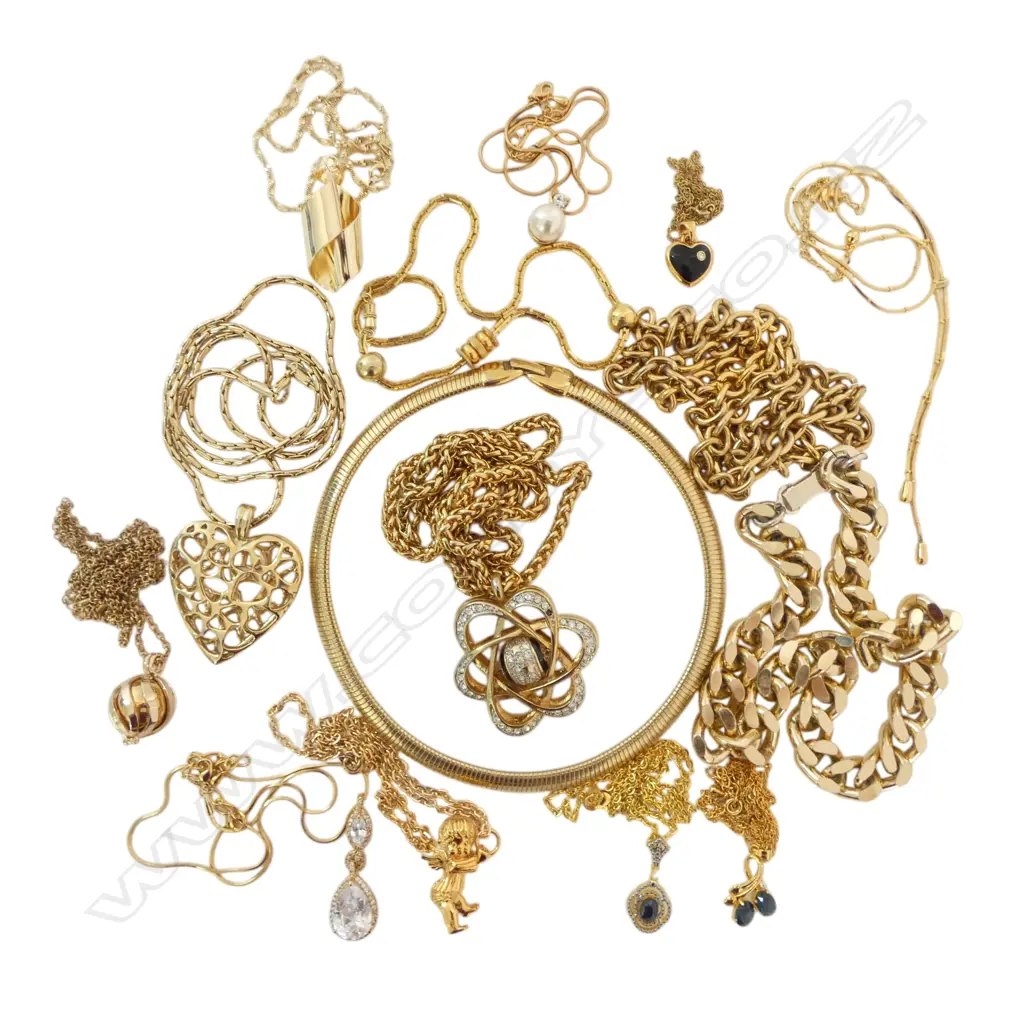 GOLD TONE COSTUME JEWELLERY Image 1++