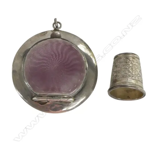 STG SILVER & ENAMEL COMPACT + STG SILVER THIMBLE