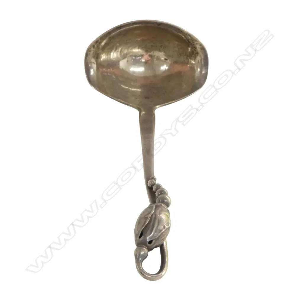 GEORG JENSEN STG SILVER 'BLOSSOM' LADLE H.175mm, 67gms Image 1++