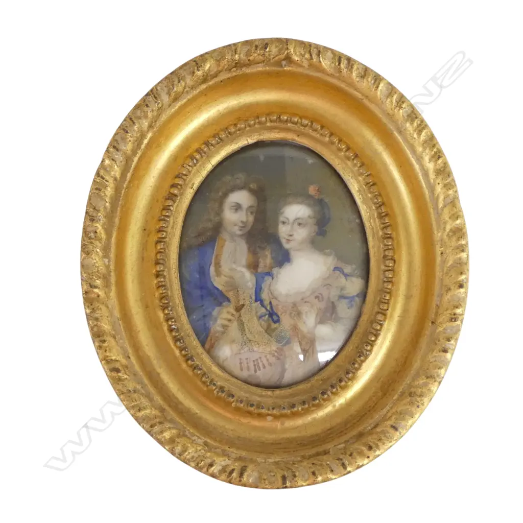 18thC FRENCH HAND PAINTED PORTRAIT MINIATURE  Image 1++