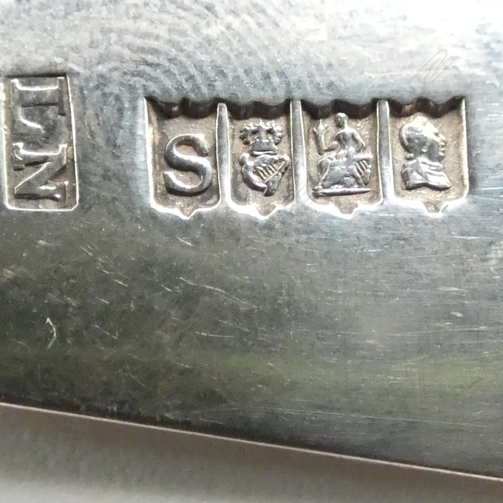 5 IRISH STG SILVER DESERT SPOONS, SAMUEL NEVILE, DUBLIN 1814, 161gms Image 1++