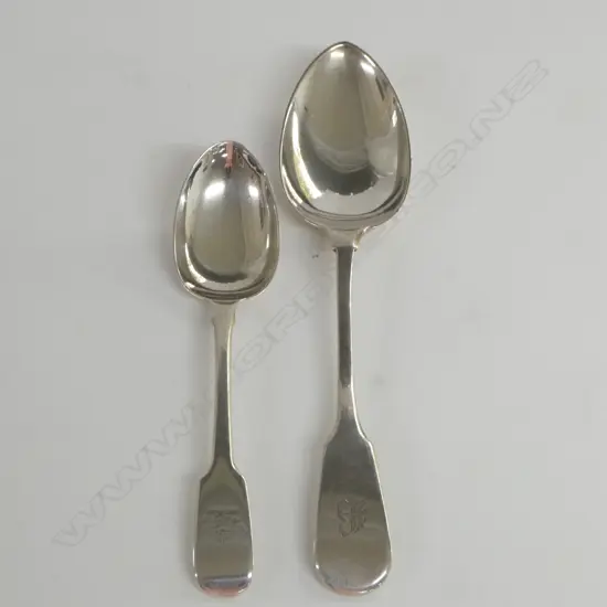 2 VICTORIAN STG SILVER SPOONS 61gms