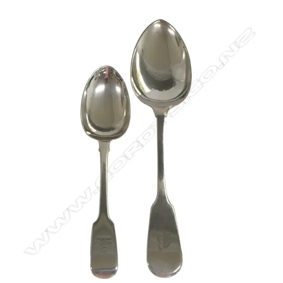 2 VICTORIAN STG SILVER SPOONS 61gms