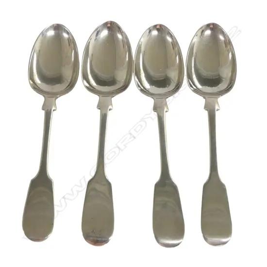 4 VICTORIAN STG SILVER SPOONS, WILLIAM RAWLINGS SOBEY, EXETER 1846, 110gms