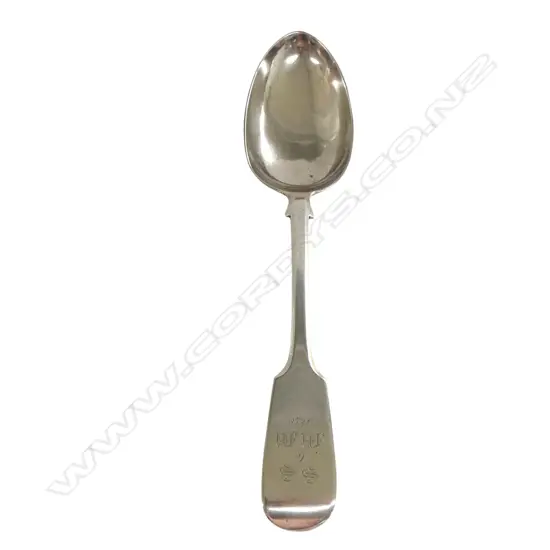 STG SILVER TABLESPOON, WILLIAM RAWLINGS SOBEY, EXETER 1838 L.230mm 82gms