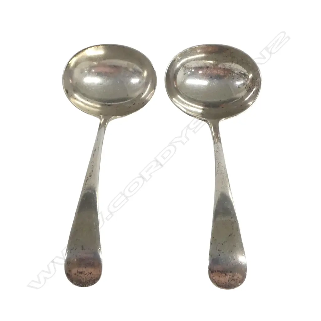 2 STG SILVER LADLES, SHEFFIELD 1913 / 16, 146gms Image 1++