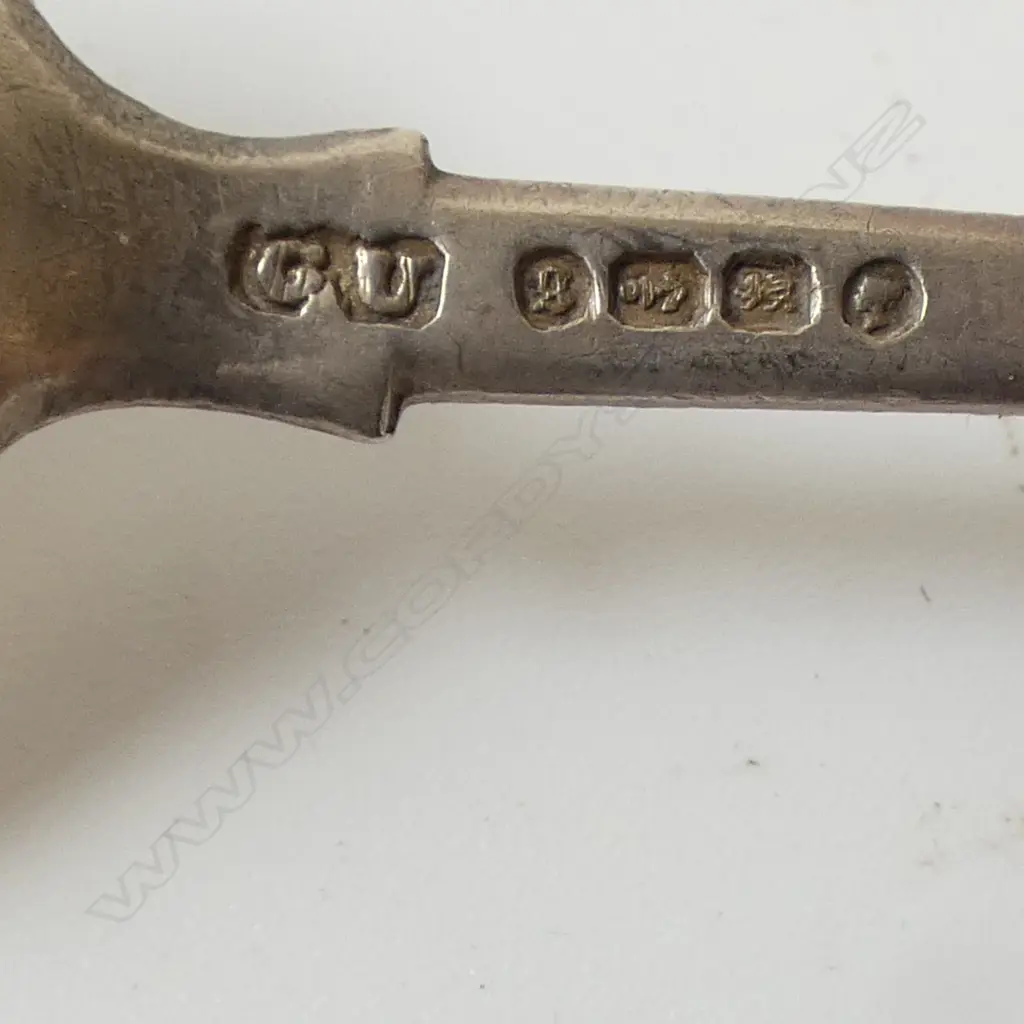 VICTORIAN SILVER CHRISTENING SET metal rods inside handles box a.f + SILVER handled steel CURLERS Image 1++