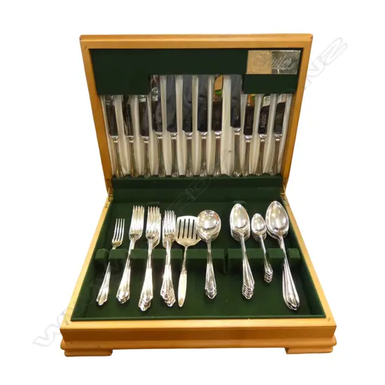 CANTEEN OF EP CUTLERY, BUTLER OF SHEFFIELD W.410mm