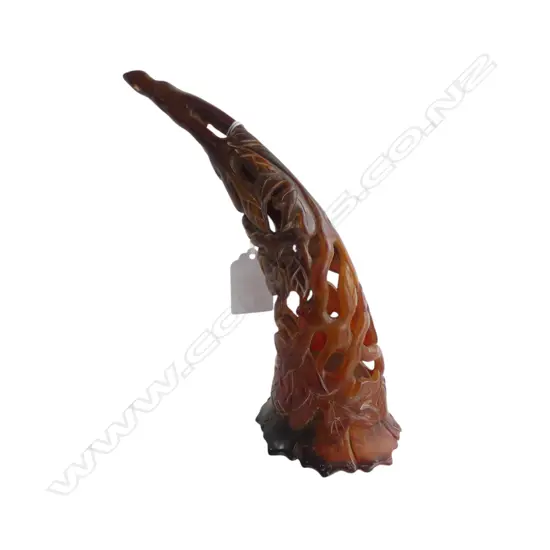 CHINESE CARVED HORN L.175mm