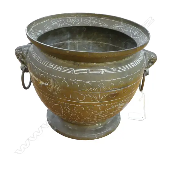BRASS PLANT POT DIA220mm
