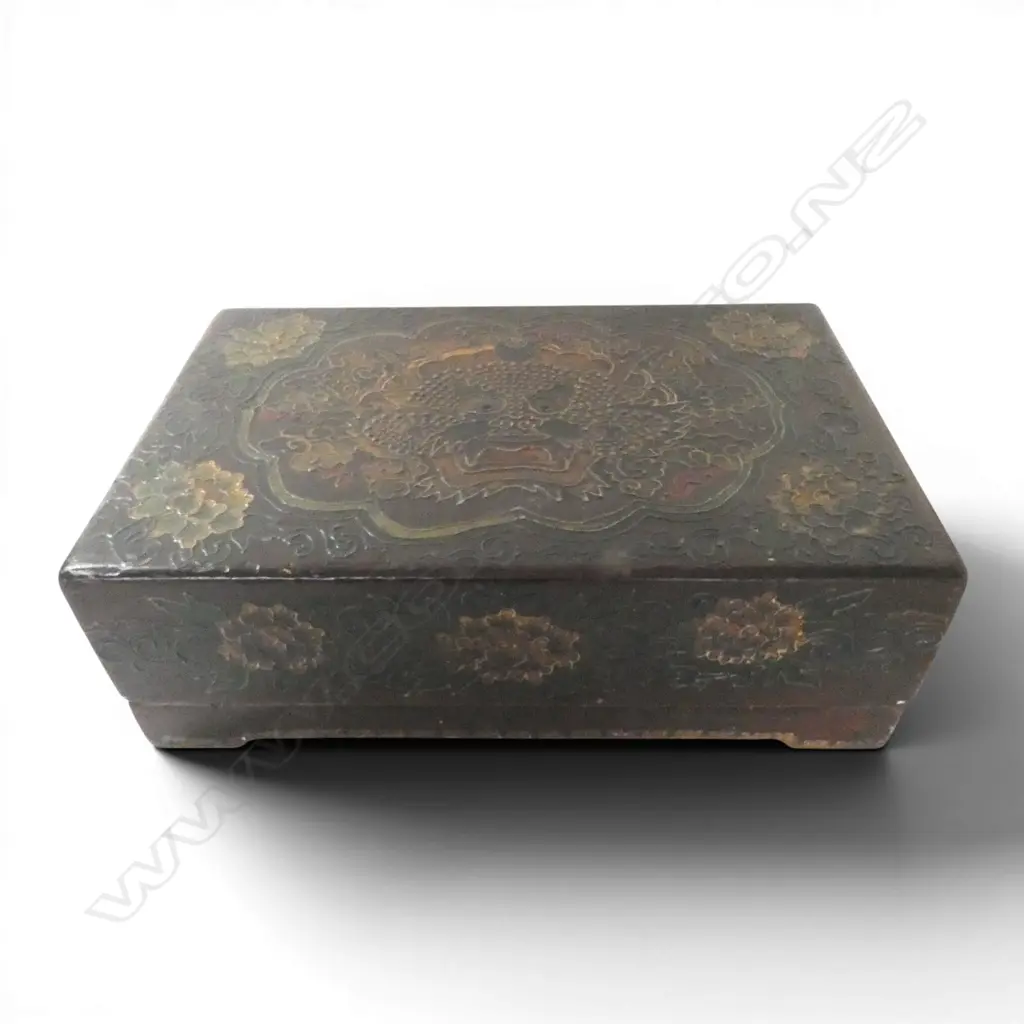 VINTAGE TIBETAN LAQUERED BOX W.445mm Image 1++