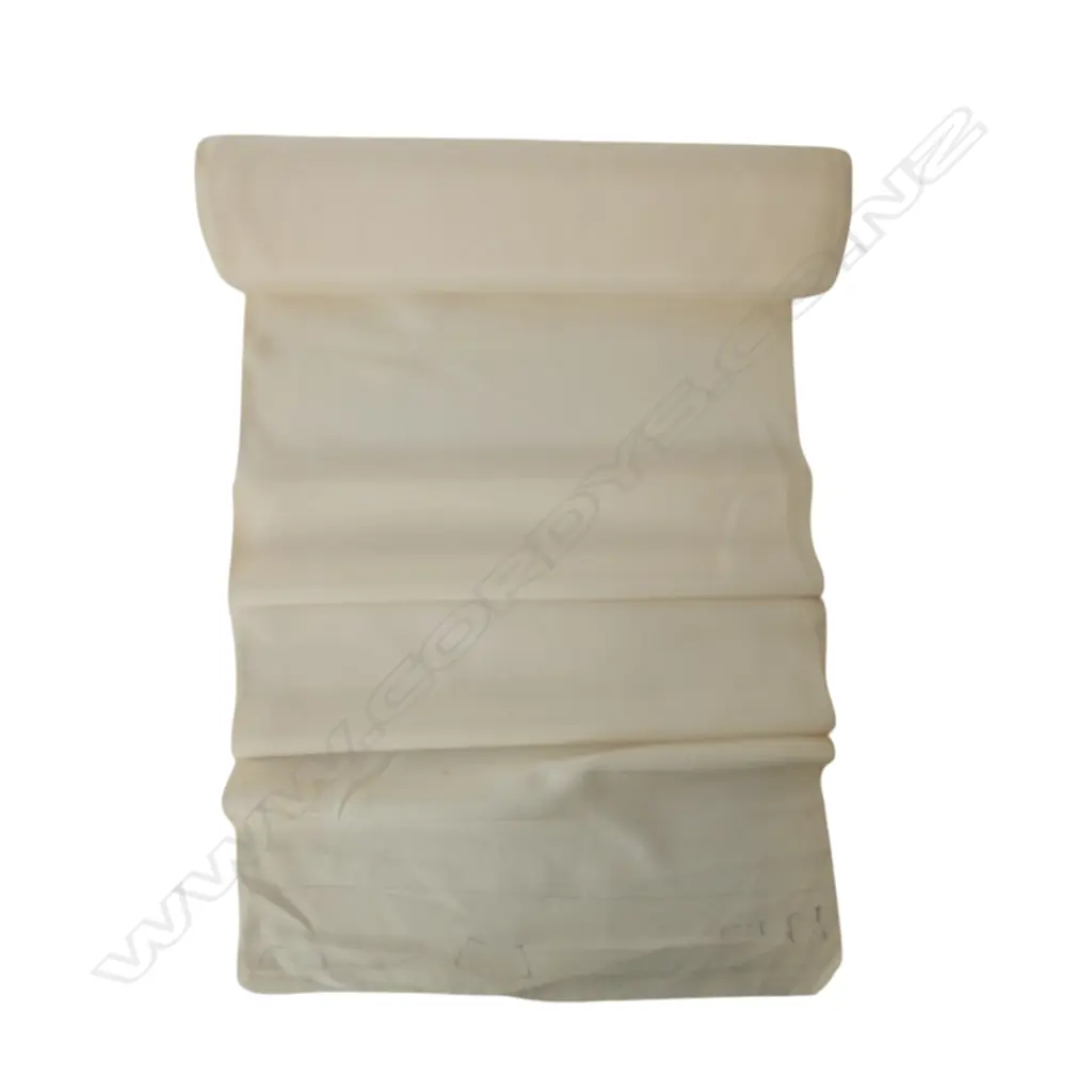 Unused 1980's NISHIJIN TEXTILE (Kyoto) JAPANESE white SILK ROLL L.12M W.370mm. New old stock Image 1++