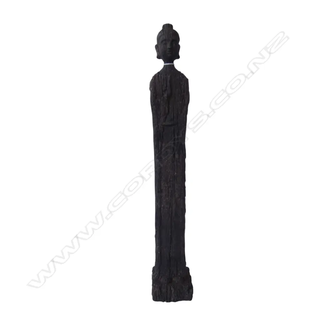 DISTRESSED WOODEN BUDDHA H.610mm Image 1++