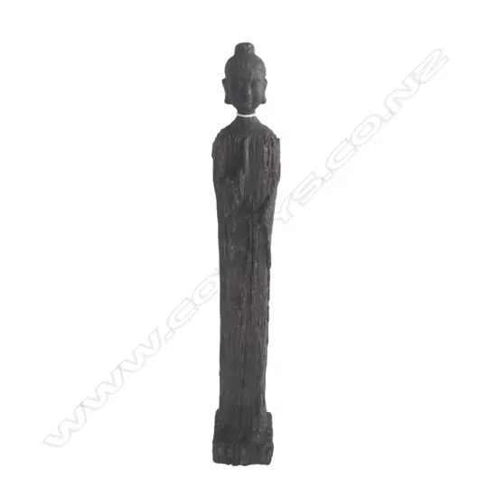 DISTRESSED WOODEN BUDDHA H.610mm