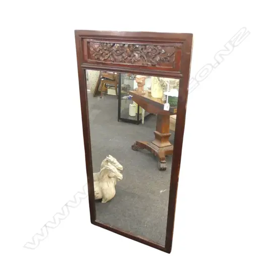 ORIENTAL MIRROR, WOODEN FRAME 1300x610mm