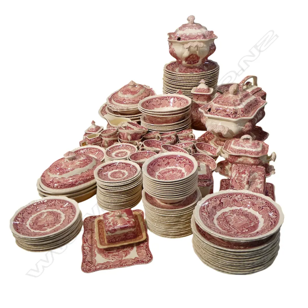 VERY LARGE MASONS 'VISTA' DINNER SERVICE  Image 1++