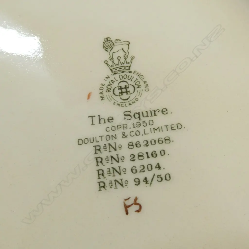 3 ROYAL DOULTON TOBY JUGS; THE SQUIRE, SIR JOHN FALSTAFF & OTHER H.115mm Image 1++