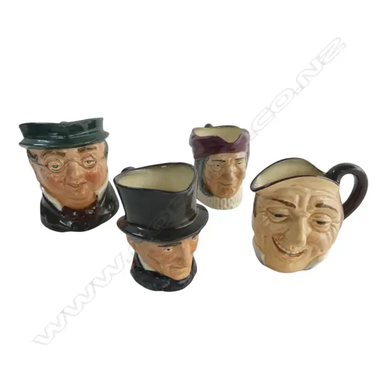 4 ROYAL DOULTON CHARACTER JUGS H.105mm