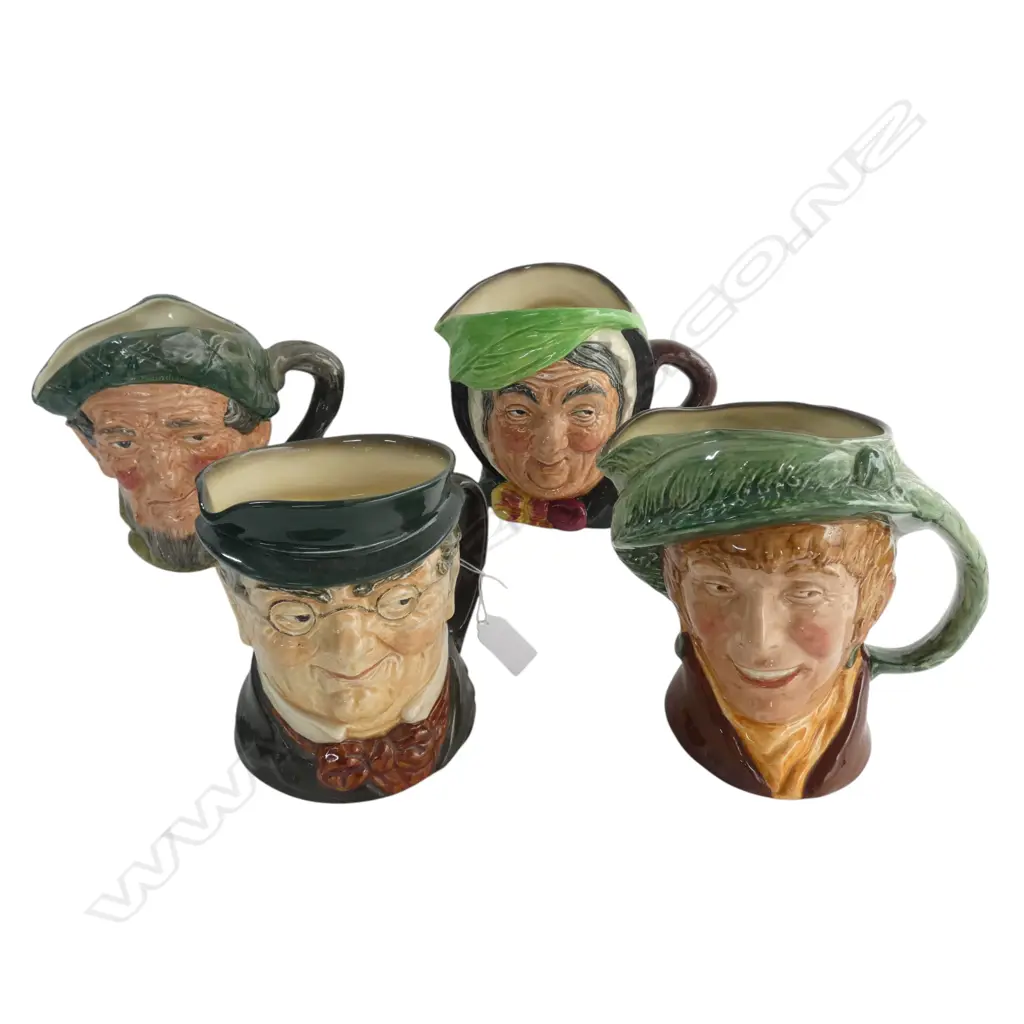 4 ROYAL DOULTON CHARACTER JUGS; 'ARRIET, AULD MAC & 2 OTHER H.160mm Image 1++