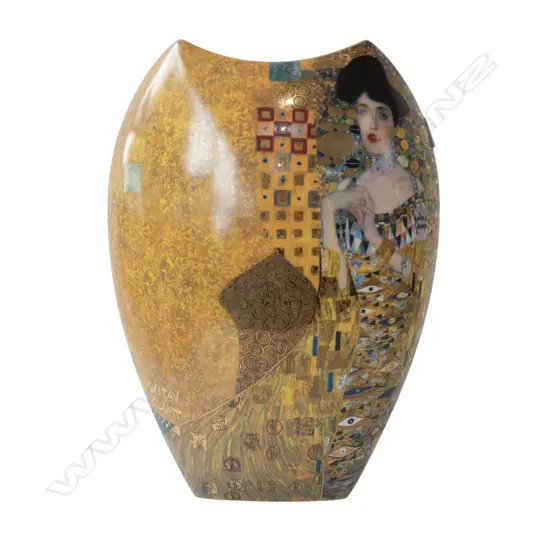 GOEBEL ARTIS ORBIS GUSTAV KLIMT VASE H.455mm + CERTIFICATE