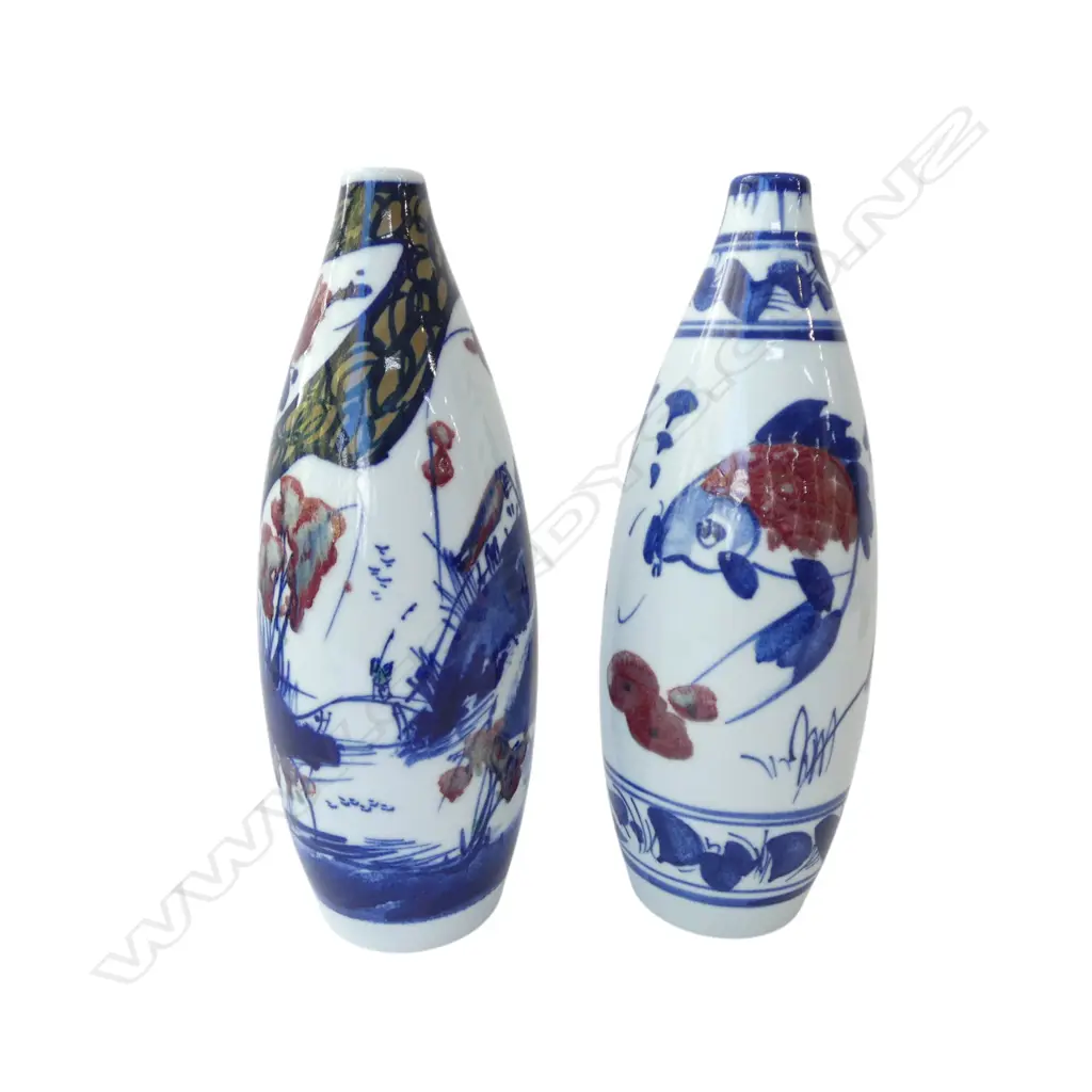 2 JAPANESE VASES H.320mm Image 1++