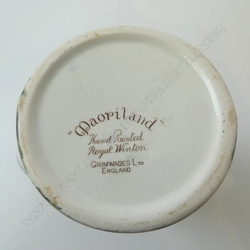 RARE GRIMWADES ROYAL WINTON MAORI LAND SHAVING MUG  Image 1++