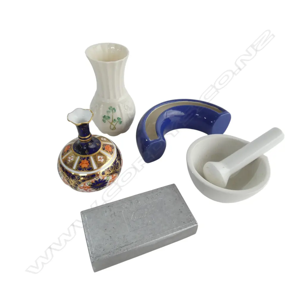 6 ASST. CHINA & POTTERY PCES + KODAK 'IS THIS ART' BRICK Image 1++