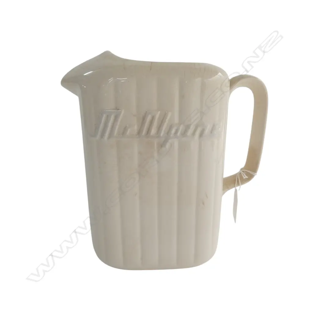 CROWN LYNN MCALPINE JUG white glaze, crazing H.215mm Image 1++
