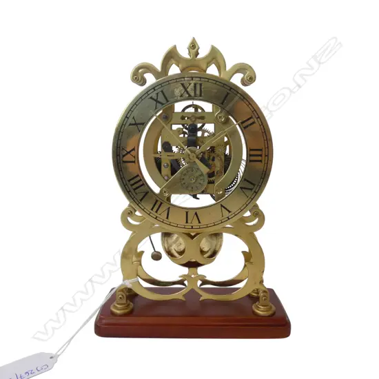 WIND UP SKELETON CLOCK H.215mm (RUNS)