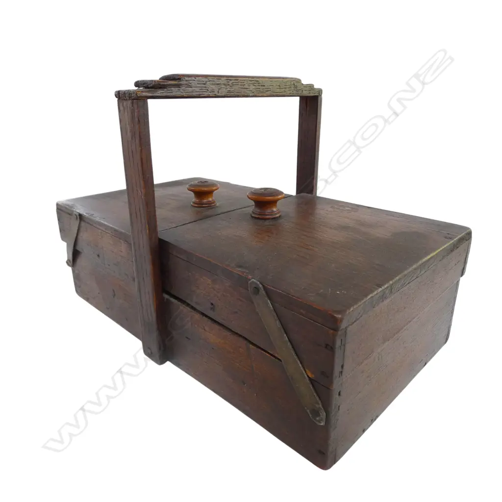 WOODEN SEWING BOX WITH CONTENTS W.255MM Image 1++
