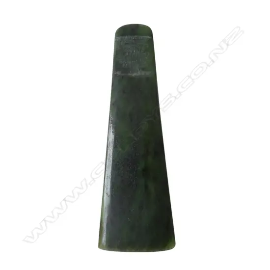 LARGE POUNAMU TOKI (ADZE) with reduced tang for lashing to wooden haft. L.217mm