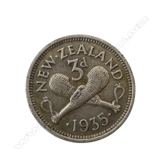 1935 NEW ZEALAND 3d COIN