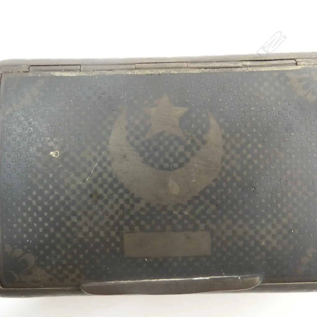 OTTOMAN SILVER & NIELLO SNUFF BOX 107gms Image 1++