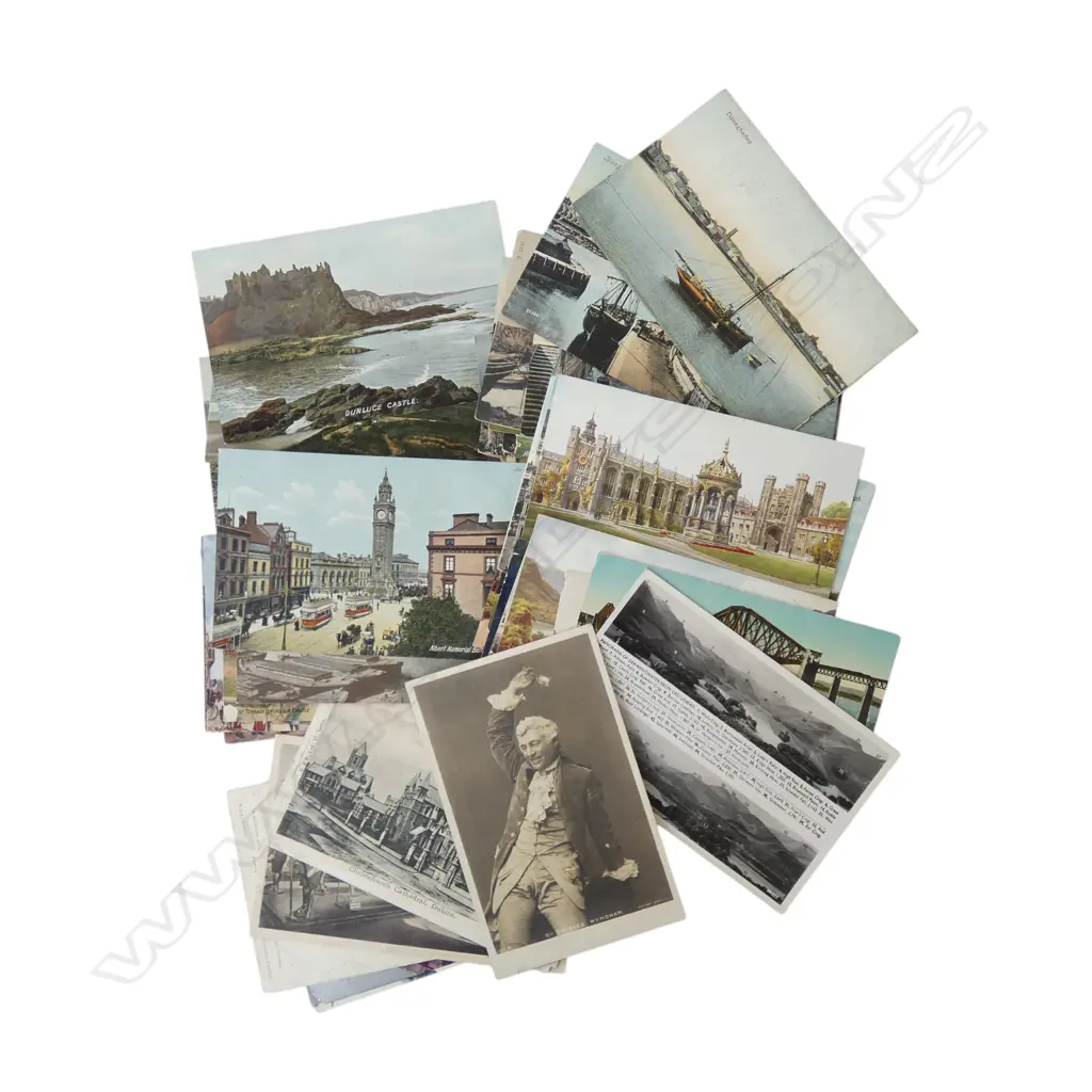 60+ VINTAGE POSTCARDS ENGLAND, IRELAND & SCOTLAND SCENIC DUNLUCE CASTLE ETC  Image 1++