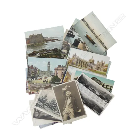 60+ VINTAGE POSTCARDS ENGLAND, IRELAND & SCOTLAND SCENIC DUNLUCE CASTLE ETC 