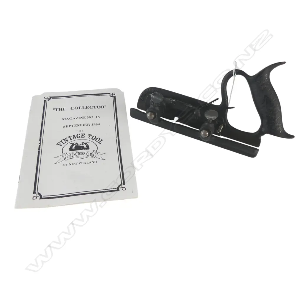 STANLEY #54 PLOUGH PLANE C.1885 JAPANED FINISH L.235mm + THE COLLECTOR MAGAZINE 1994 Image 1++